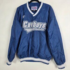Vintage Starter Pro Line NFL Dallas Cowboys Mens XL Long Sleeve Pullover Jacket